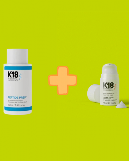 K18Peptide™ Damage Shield Shampoo 250ml + K18Peptide™ Leave-in molecular repair hair mask 15ml 