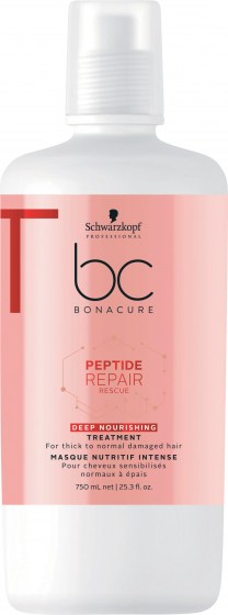 Schwarzkopf Bonacure Repair Rescue Peptide Deep Nourishing Treatment 750ml